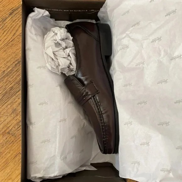 Florsheim Men's Como Dress Loafer Shoes NEW Black Cherry Color 10 - Picture 2 of 8